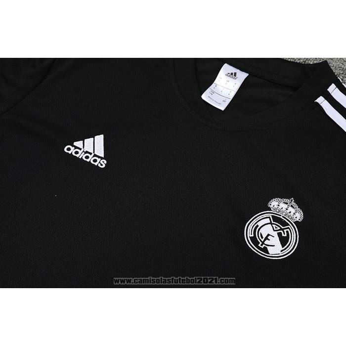 Fato de Treino Real Madrid Manga Curta 2022-2023 Preto Y Purpura - Calcas Curta